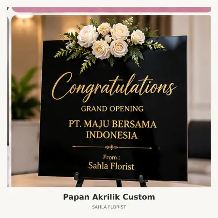 Papan Bunga Akrilik Lampung Tengah